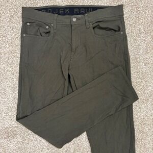 Projek Raw Pants Men 34x30 Green Tech Apparel 360 Stretch Performance Zip Pocket